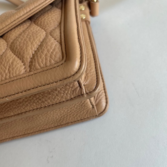 Vera Bradley Cream Pebble Leather Crossbody Shoulder Bag - Picture 8 of 11